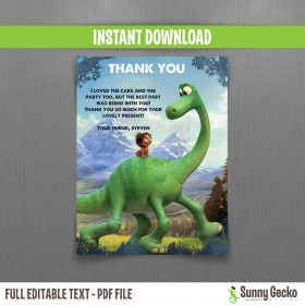 The Good Dinosaur Thank You Cards 